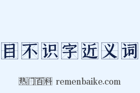 目不识字近义词是什么意思的图片